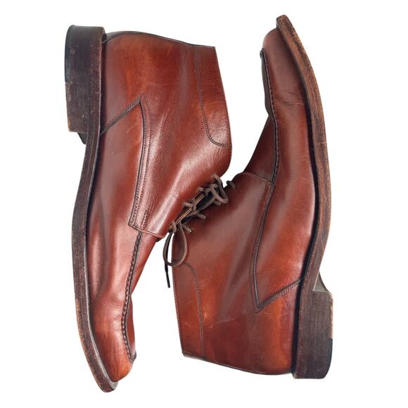 Vintage Lopez Taibo Leather Chukka Boots Brown Mens 8.5 Moc Toe main image 9